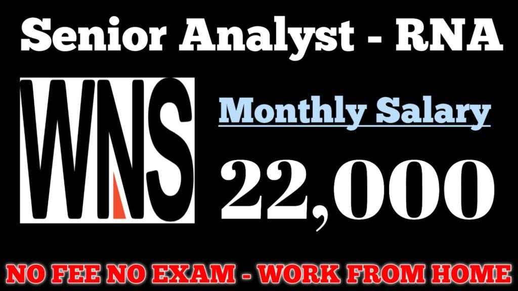 AMAZING JOBS IN WNS SENIOR ANALYST 2025