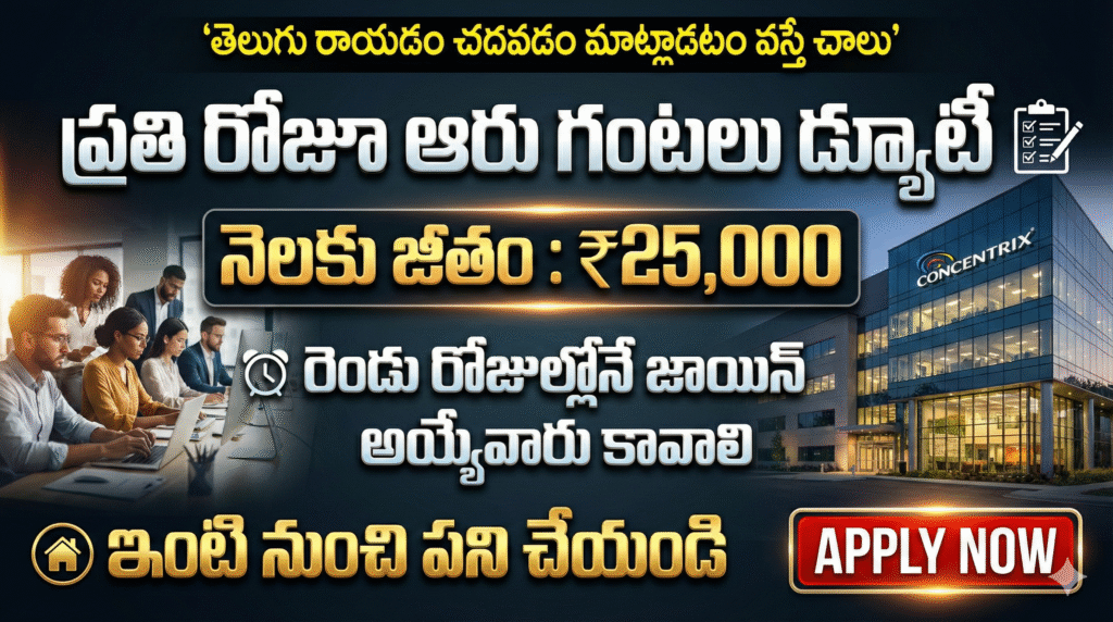 ప్రైవేట్ ఉద్యోగ సమాచారం – ఇంటి నుంచే పని చేసే అవకాశాలు