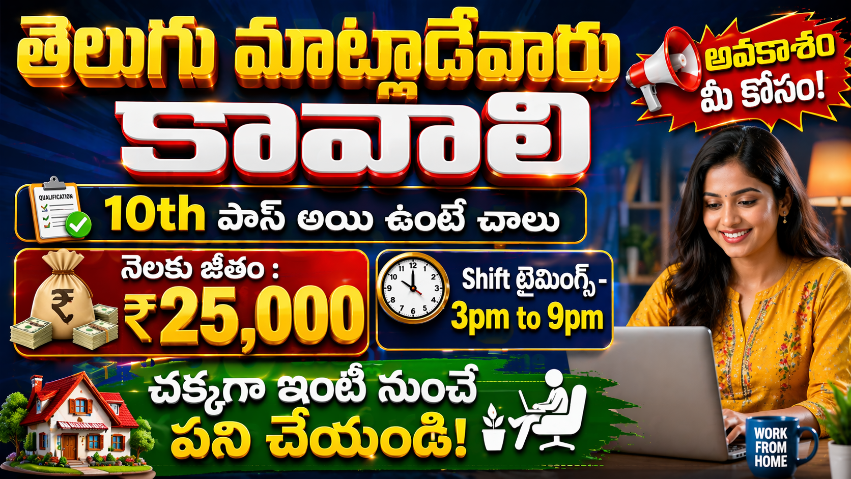 Excellent Telugu Talking Work from home jobs 2026