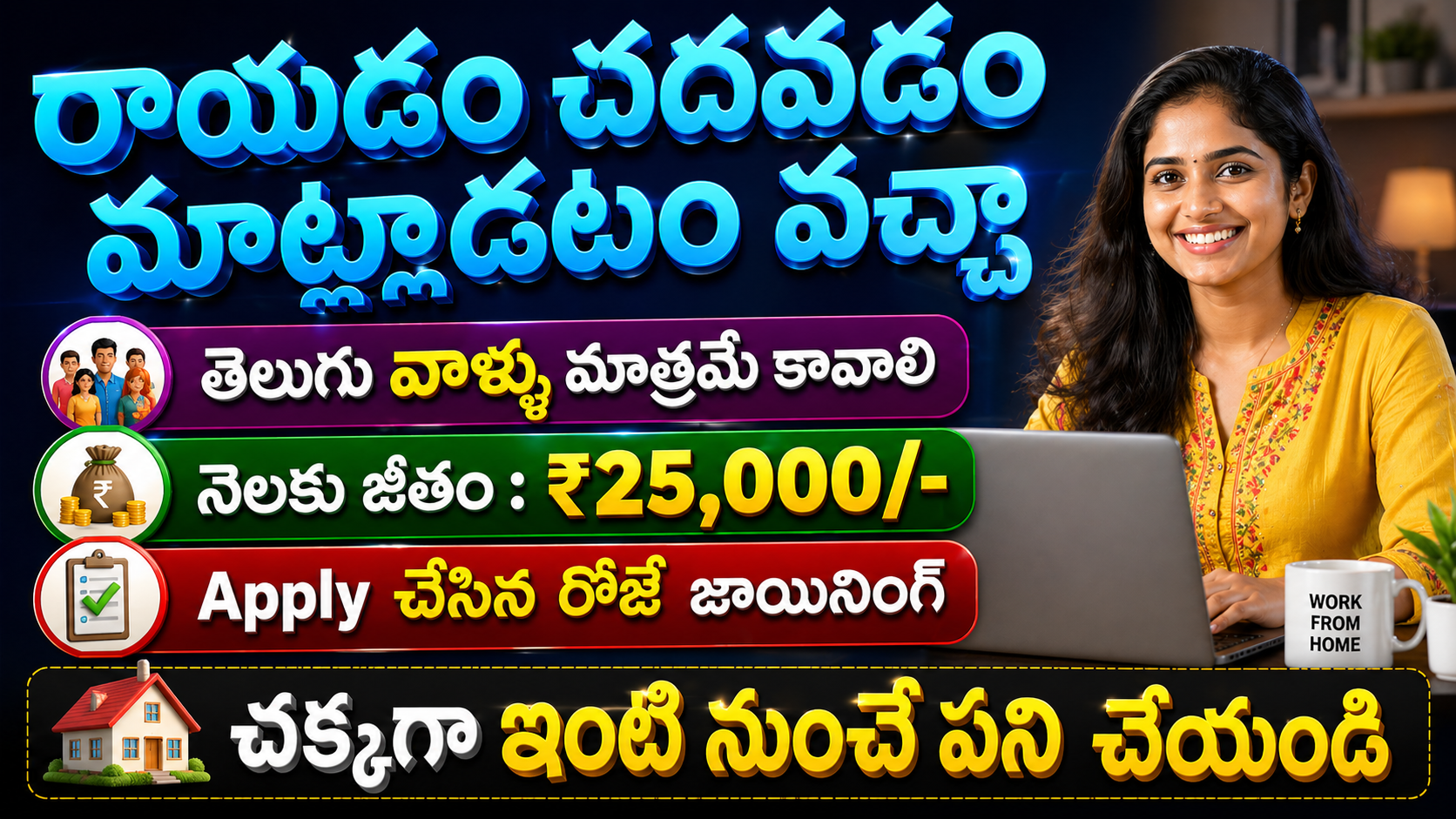 Amazing Work From Home Jobs In Telugu 2026